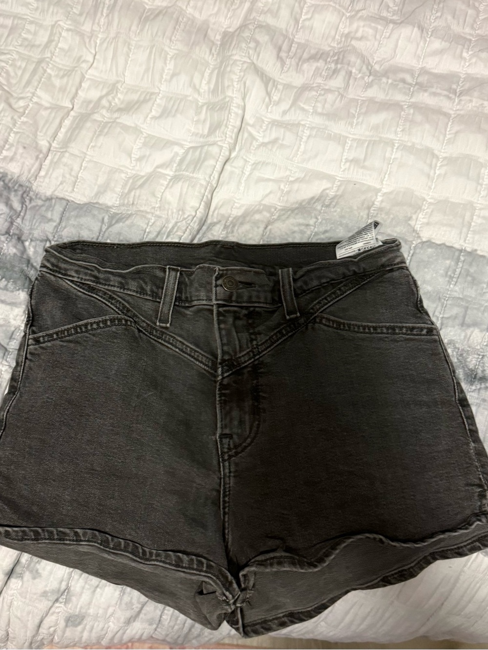 Levi's Black High-Rise Denim Shorts
